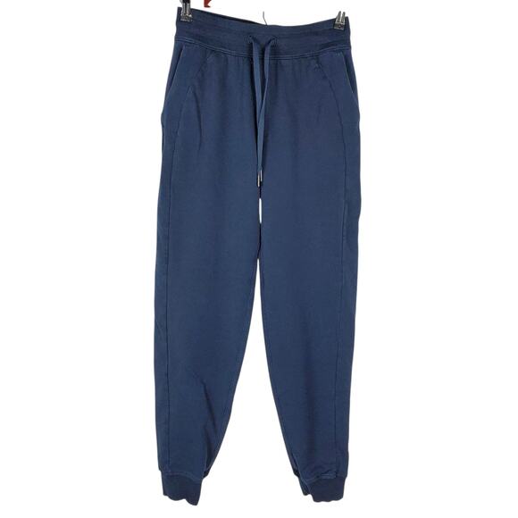 Lululemon Womens Pants Size 4 Blue Scuba High Rise French Terry Jogger Pull On - Picture 1 of 14